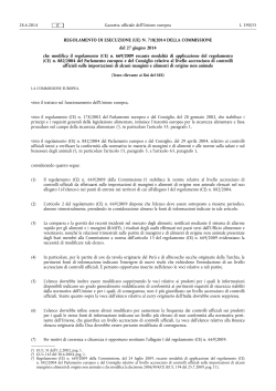REGOLAMENTO DI ESECUZIONE (UE) N. 718/2014 DELLA