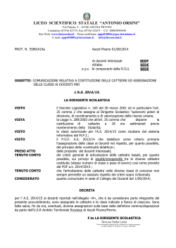Docenti - Liceo Scientifico Statale "Antonio Orsini"