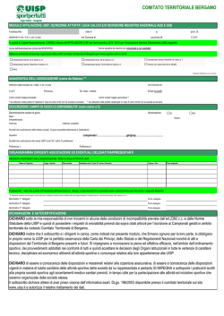 domanda di affiliazione/iscrizione