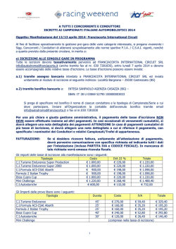 Informazioni ai partecipanti 1