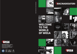 catalogo pdf - WEGA - Macchine per caffè Srl