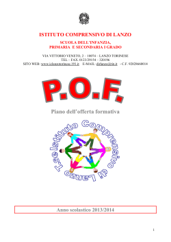 POF 2013-2014 - Istituto Comprensivo di Lanzo Torinese