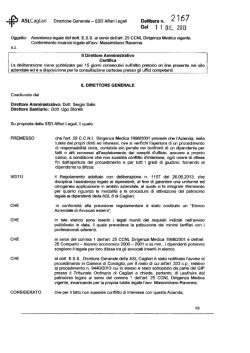 Delibera n.2167 del 11/12/2013