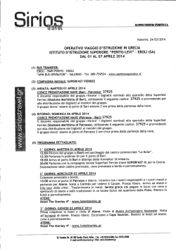 programma viaggio grecia 2014 - istituto perito