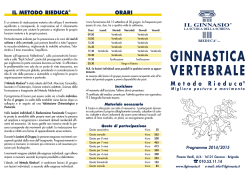 CORSI GINNASTICA VERTEBRALE 2014-15 in formato
