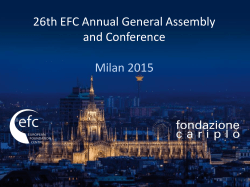 26th EFC Annual General Assembly and Conference Milan 2015