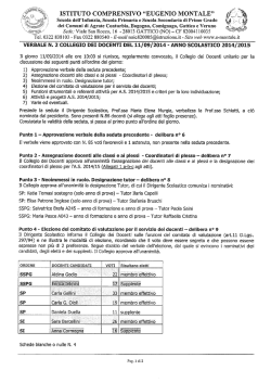 istituto comprensivo - "Eugenio Montale" GATTICO