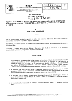 affidamento nuovo incarico di domiciliazione ed eventuale