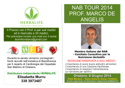 NAB TOUR 2014 PROF. MARCO DE ANGELIS