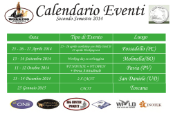 Ca[ene[ario Eventi - Working Retrievers Club Italia