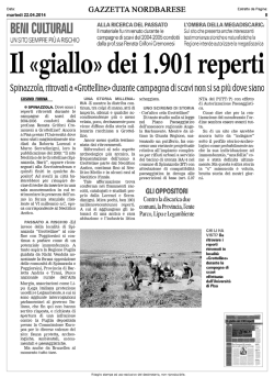Il giallo dei 1.901 reperti