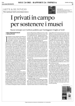 I privati in campo per sostenere i musei