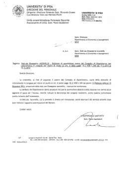 Parere su richiesta di congedo per motivi di ricerca della Dott.ssa