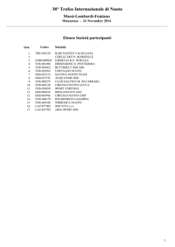 38° Trofeo Internazionale di Nuoto