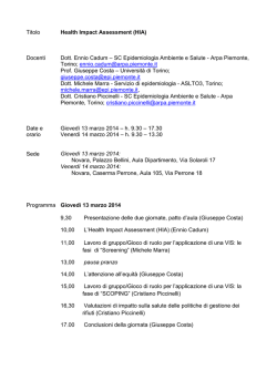 Health Impact Assessment (HIA