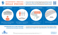 intervento precoce nelle psicosi