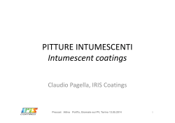 PITTURE INTUMESCENTI Intumescent coatings