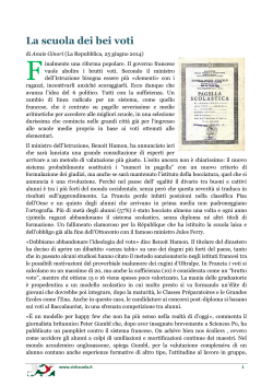 La scuola dei bei voti