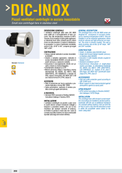 DIC-INOX Piccoli ventilatori centrifughi in acciaio inossidabile