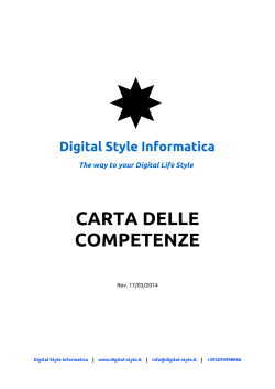 CARTA DELLE COMPETENZE - Digital