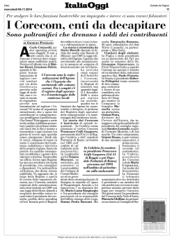 I Corecom, enti da decapitare
