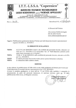 ITT-LSSA &ldquo;Copernico&rdquo; - ITT e LSSA "Copernico"