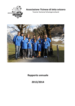 Resoconto 2014 - Lotta Svizzera