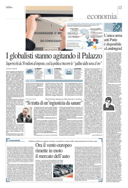 I globalisti stanno agitando il Palazzo