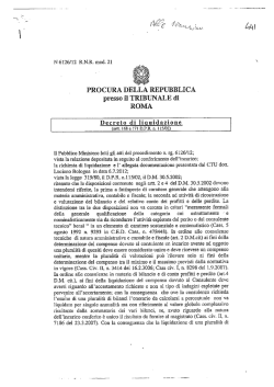 Decreto di liquidazione Bologna