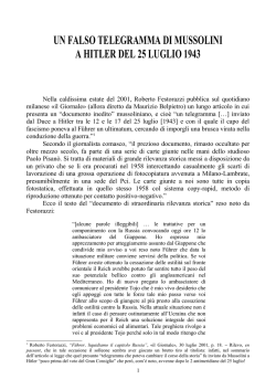 ANCORA UN FALSO MUSSOLINIANO: