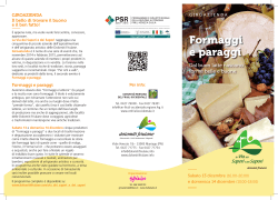 flyer di Formaggi e paraggi