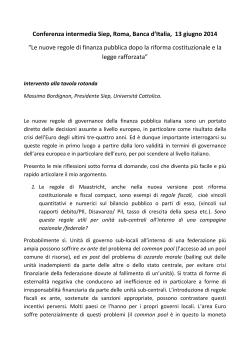 Massimo Bordignon - Società Italiana di Economia Pubblica