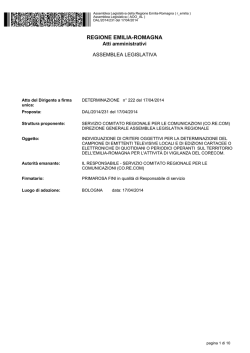 REGIONE EMILIA-ROMAGNA - Assemblea Legislativa