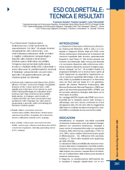 ESD colorEttalE: tEcnica E riSultati