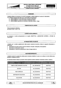 di addetto allievo - mansione 3 - Scuola Bottega Artigiani di San Polo