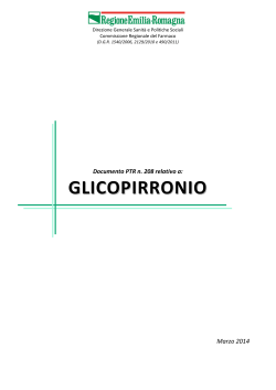 GLICOPIRRONIO - Commissione del Farmaco di Area Vasta Emilia