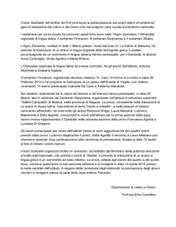Certamina 2014 - Liceo Classico “Garibaldi”