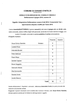 deliberazione c.c. nr. 24 in data 06.06.2014
