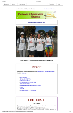 La Newsletter n. 6 - Dicembre 2014