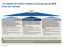 I tre pilastri del nostro modello di servizio per gli EAM