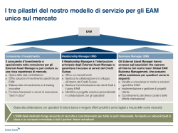 I tre pilastri del nostro modello di servizio per gli EAM