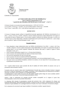 Avviso Agente di Polizia Municipale