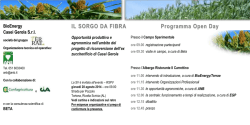 IL SORGO DA FIBRA Programma Open Day