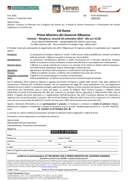 Edi Rama Primo Ministro del Governo Albanese