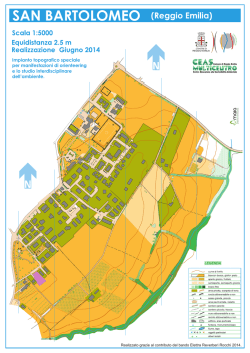 Impianto topografico speciale per manifestazioni di orienteering e lo