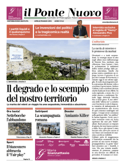 Il degrado e lo scempio del nostro territorio