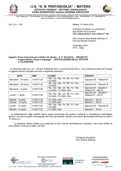 I.I.S. &ldquo;G. B. PENTASUGLIA&rdquo;&ndash;MATERA