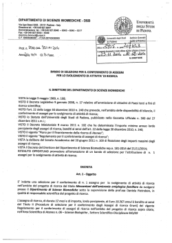 DIPARTIMENTO DI SCIENZE BIOMEDICHE