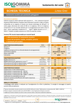 SCHEDA TECNICA Linea Grei