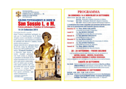 Page 1 Page 2 umani 22 SETTEMBRE ore 9.00: Ai cimitero: S